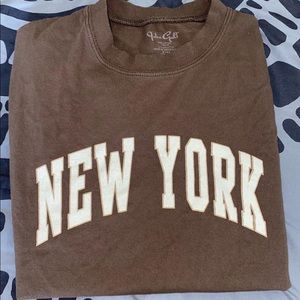 BROWN NEW YORK TEE